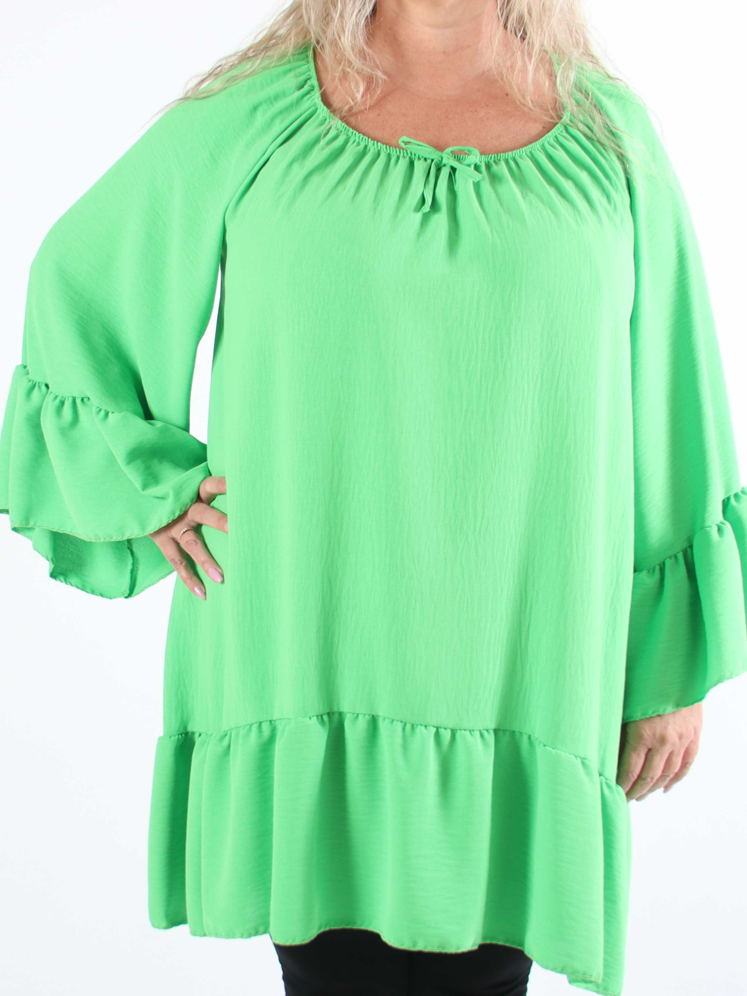 Alicia - Plus size Tunikakjole med elastik udskæring